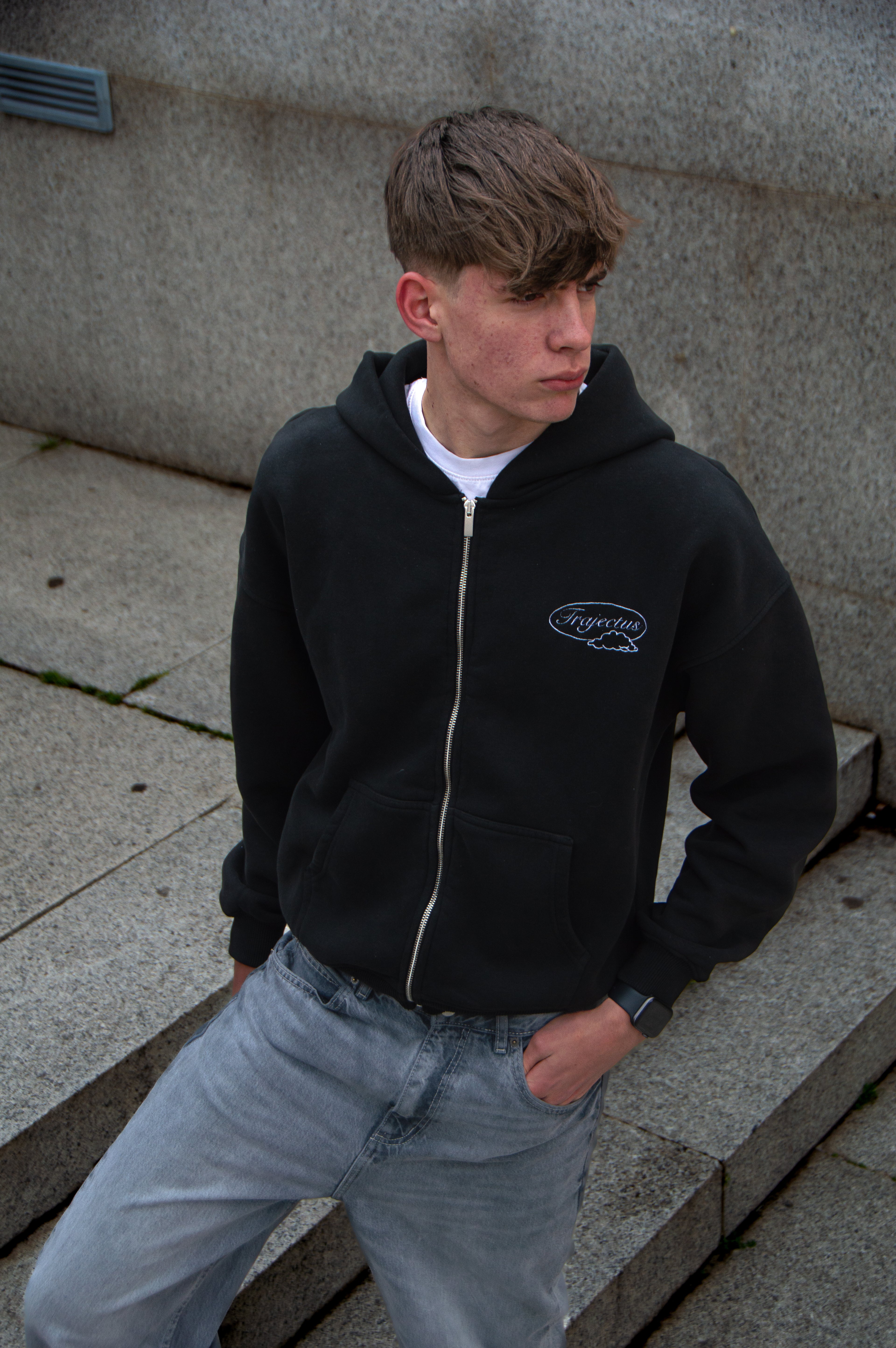 CHAQUETA ZIPPER "BLACK CLOUDS"