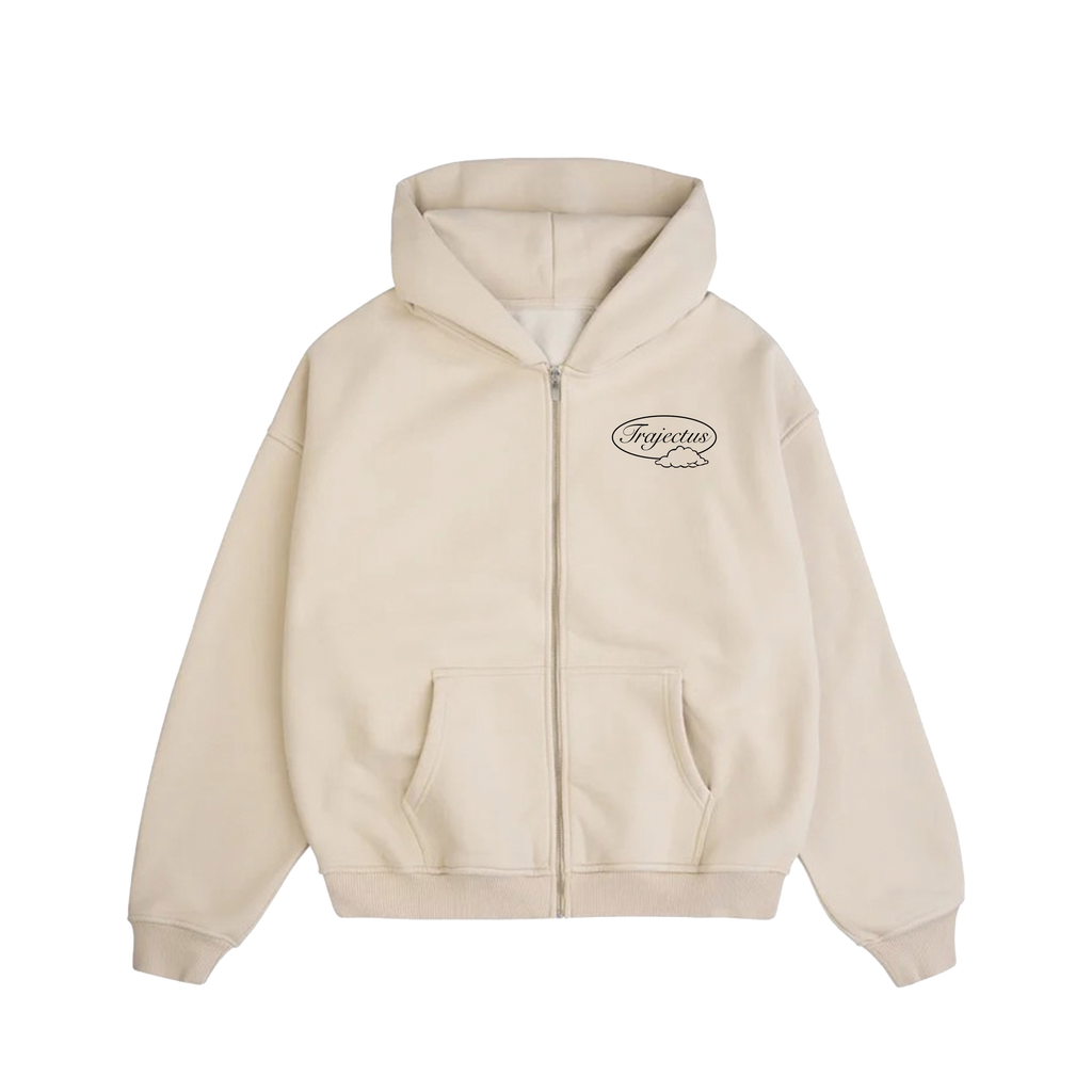 "WHITE CLOUDS" ZIPPER JACKET